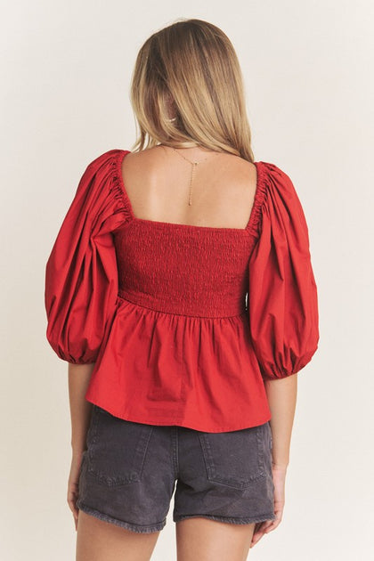 Palmer Peplum Top – Tennessee Honey Boutique