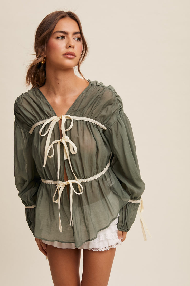 Betty Bow Tie Blouse