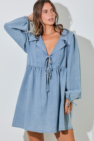 Cherish Chambray Mini Dress