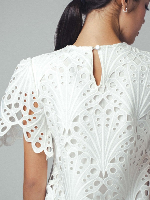 seashell lace dress Divine Ivory Shell Embellished i Dress - S Size - Women's Dresses