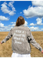 What A Friend In Jesus Denim Jacket