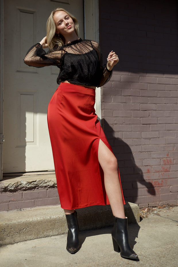 Sophie Satin Skirt