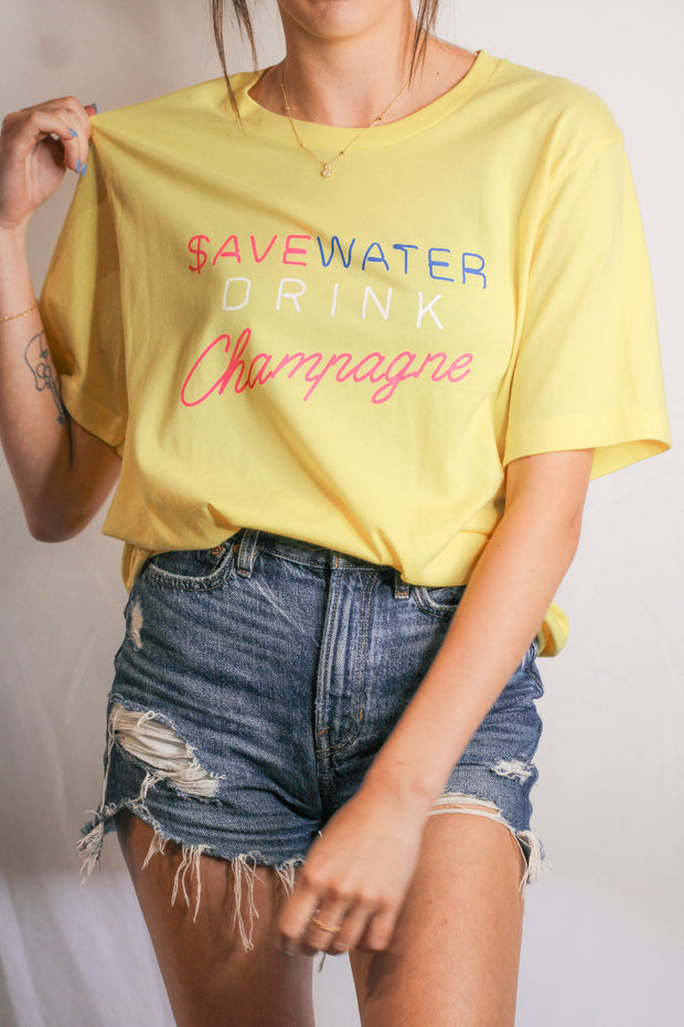Save Water Drink Champagne Tee